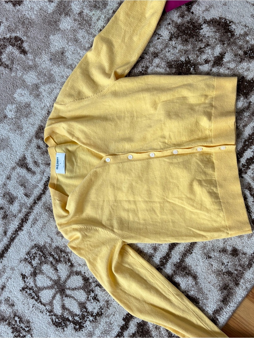 Old Navy Yellow Button-Front Women's Cardigan